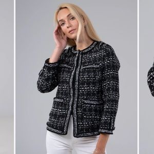 SOLD - Black tweed jacket
